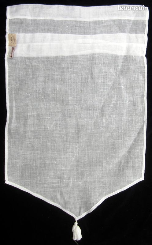 Rideau brise bise P 100% lin fabrication française Sud Etoffe (image 1)