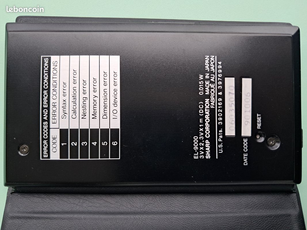 Calculatrice scientifique SHARP EL 9000 (image 9)