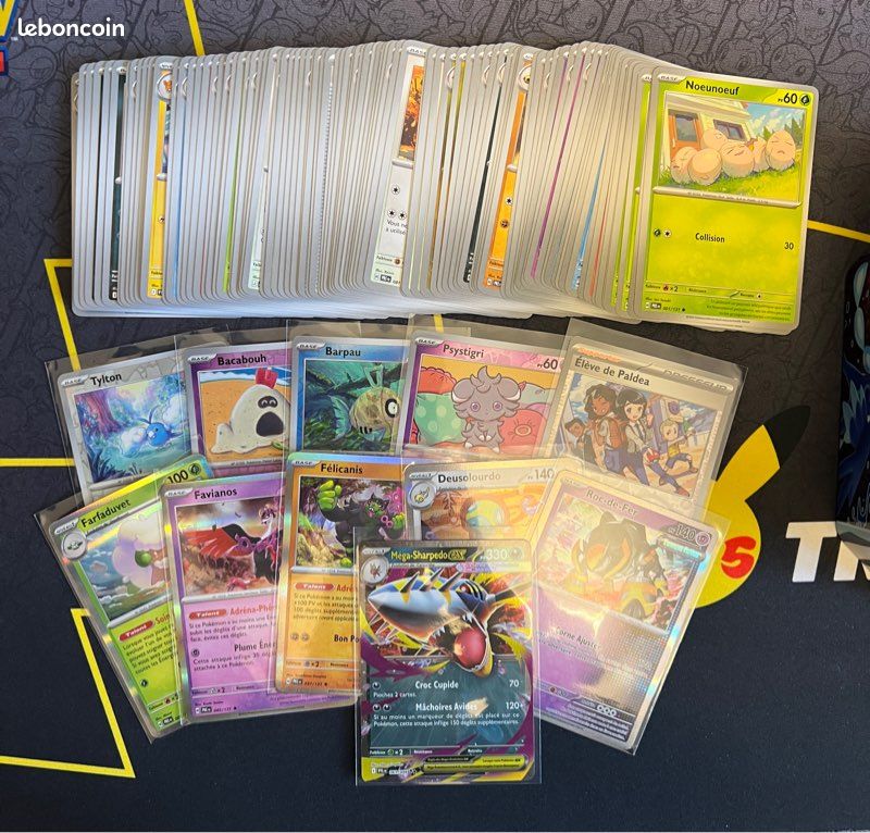 Lot de 100 cartes Pokémon sans double + 1 ultra + 1 boîte (image 2)