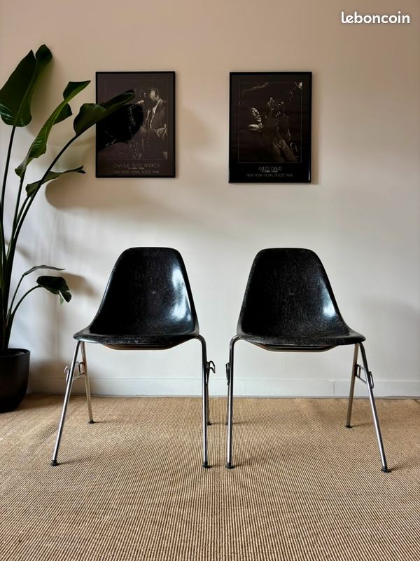 Chaises Eames DSS (éd. Herman Miller -fibre de verre) (image 3)
