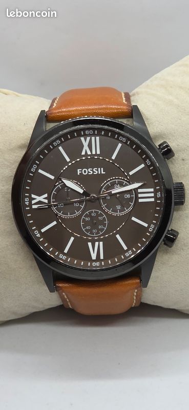 Montre fossil homme Bracelet Cuir Brun Montres Bijoux