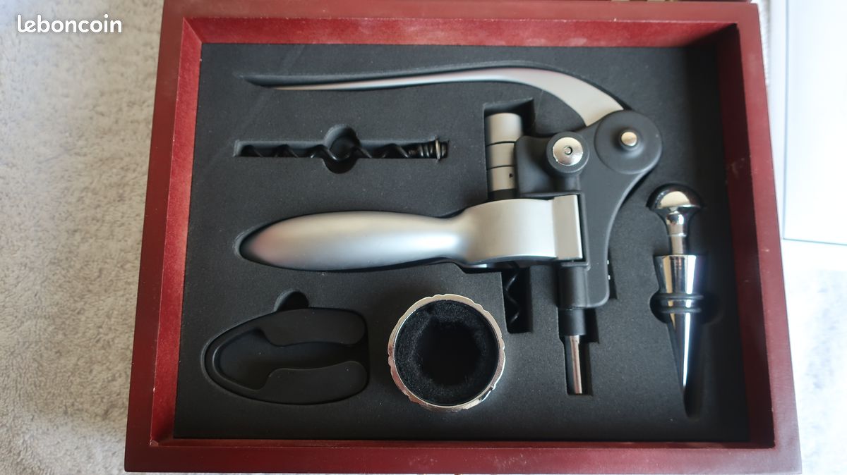 Coffret Oenologie Deluxe - Boîte écrin Sommelier Tire-bouchon - Cadeau Collection