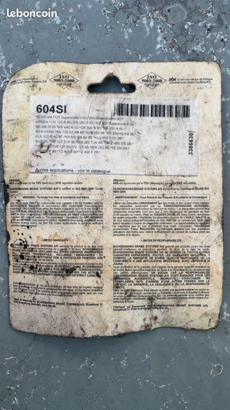 Sbs 604si Plaquettes de frein moto/moto cross (image 3)