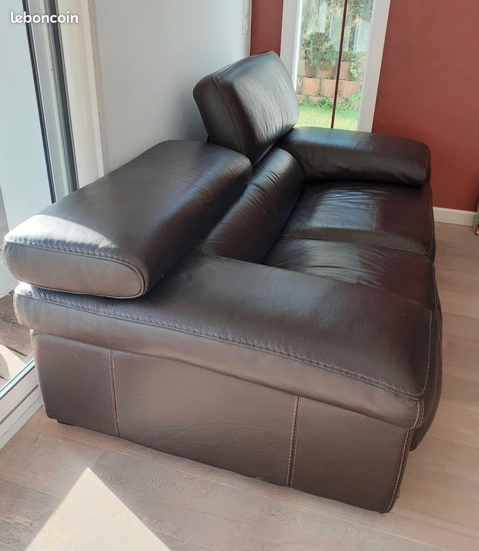 Canapé cuir 3 places Roche Bobois (image 4)