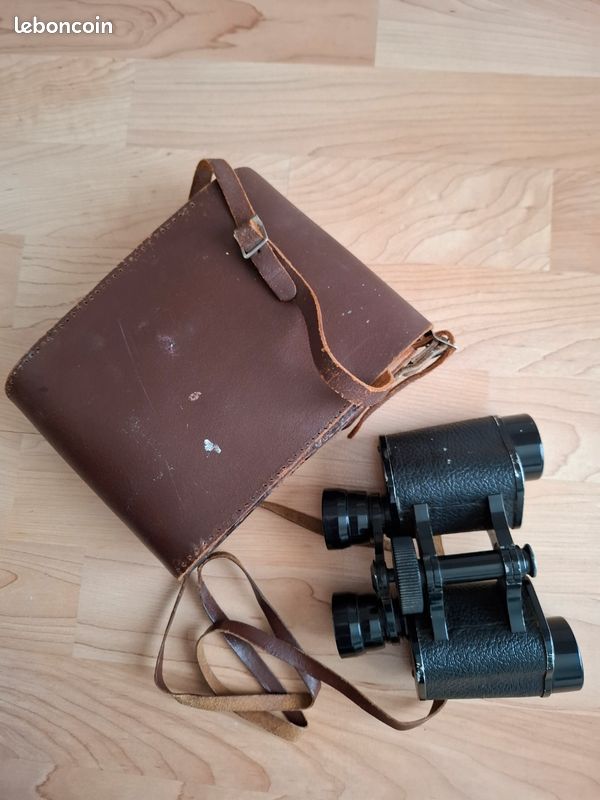 Paire de jumelles MONCLAIR (Paris) Stereo 8 x 30 avec boîte en cuir à lanière (image 8)