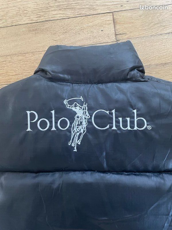 Doudoune sans manche vintage homme effet enduit Polo Club taille S (image 2)