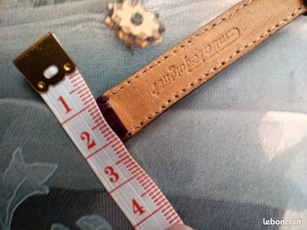 Bracelet de montre Emile Péquignet 12mm en crocodile véritable bordeaux - Neuf (image 5)