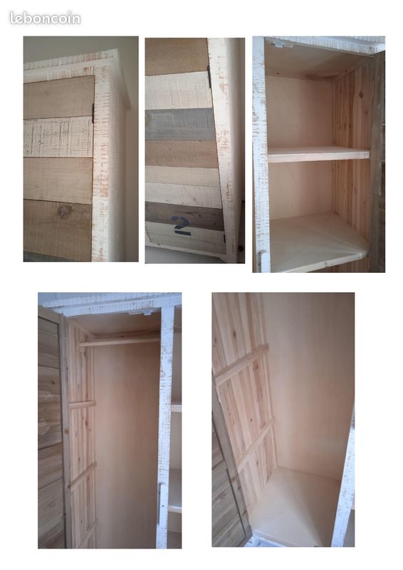 Armoire Noirmoutier bois style bord de mer (image 3)
