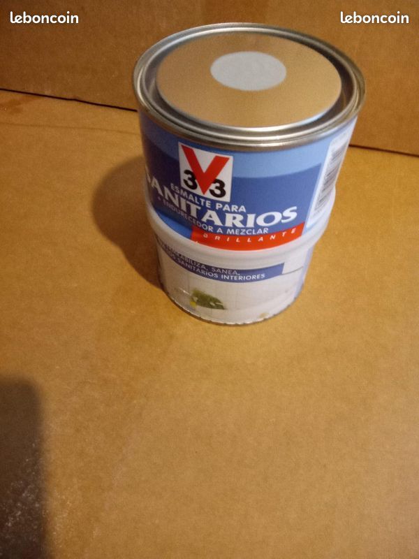 Peinture carrelage couleur grise 2 composent pour 6M carre (image 1)