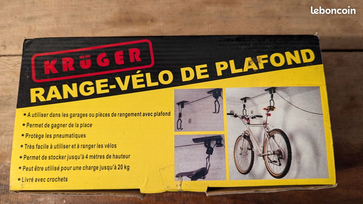 Stockage de vélo - L'art du stockage palan de plafond de vélo charge