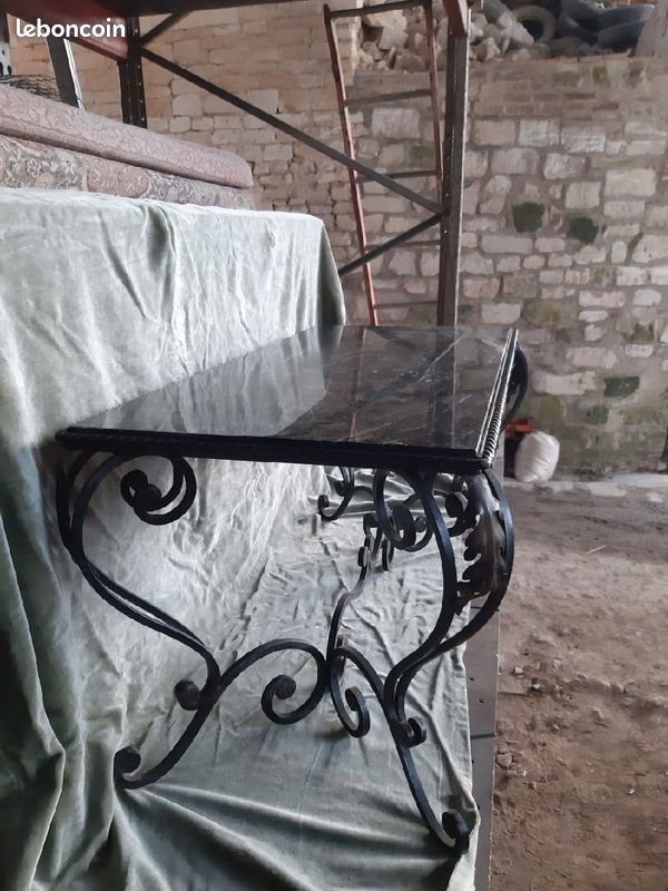 ♡ Table basse et lampe de salon avec dessus marbre vert (image 2)