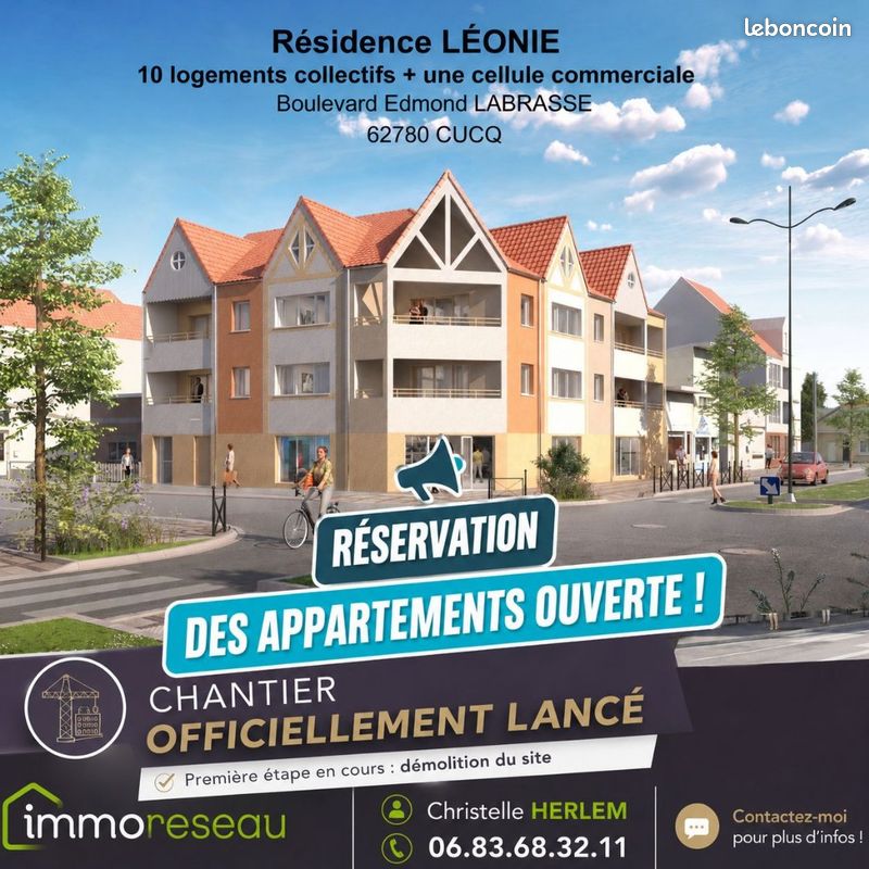 Appartement 3 pièces 56 m² · à Cucq · 56 m² · 294 000 €