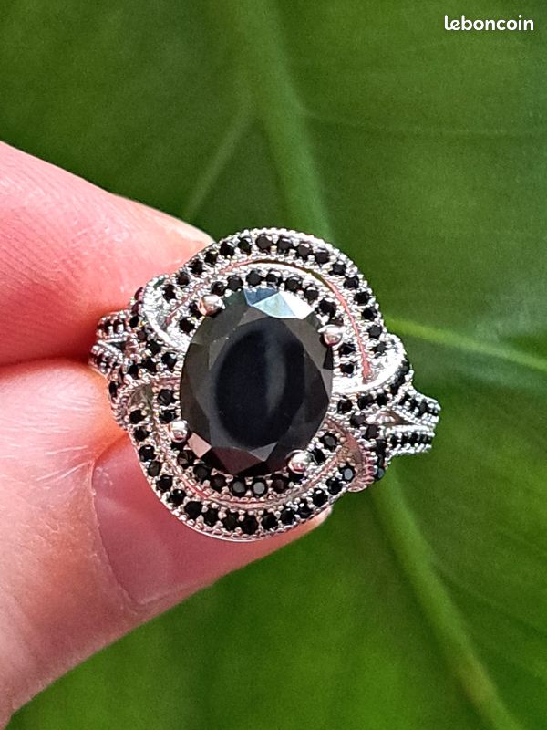 Bague En Argent Noirci - Taille 52 - Occasion - Métal Argent Sterling