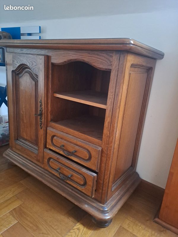 Meuble hi-fi bois massif (image 2)