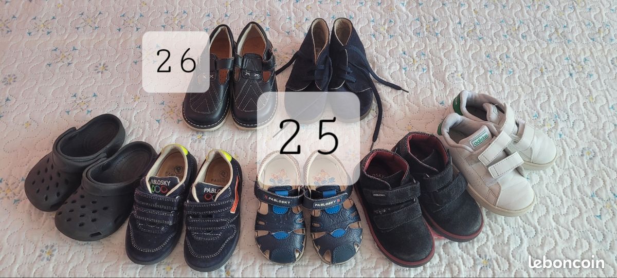 Lot chaussures garçon 25 et 26 Chaussures