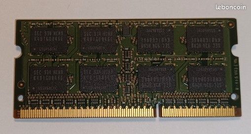 Barrette Mémoire 2Go RAM DDR3 Samsung M471B5673FH0-CH9 SO-DIMM PC3-10600S 2Rx8 (image 4)