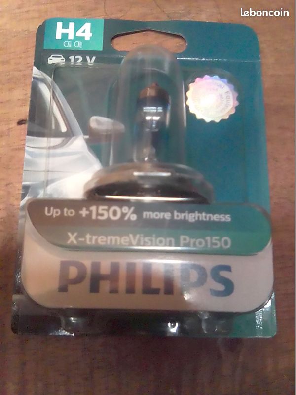 Ampoule voiture Philips X-treme Vision Pro150 H4 12342XVPB1