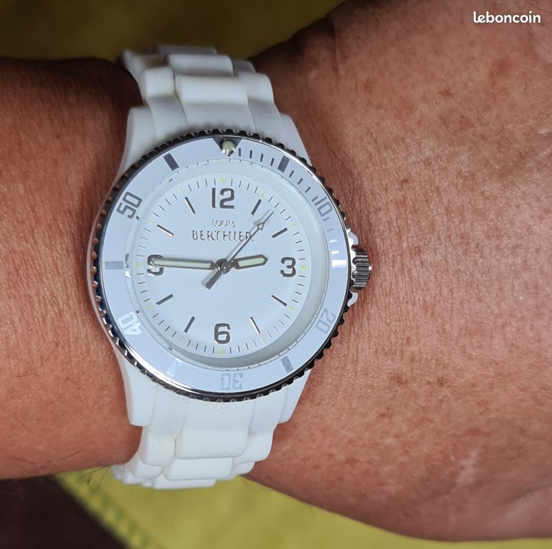 Montre Louis Berthier blanc glacier batterie neuve (image 7)