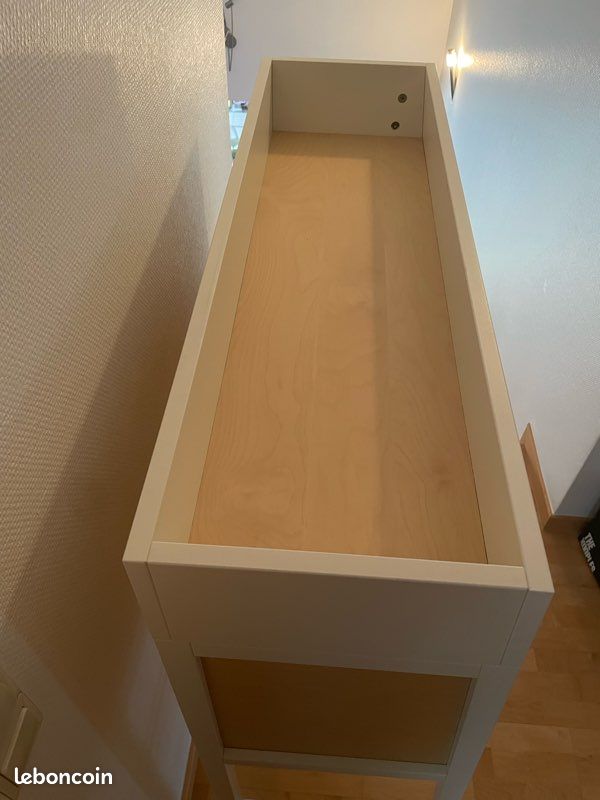 Petit bureau IKEA blanc & bois – Très bon état (image 6)