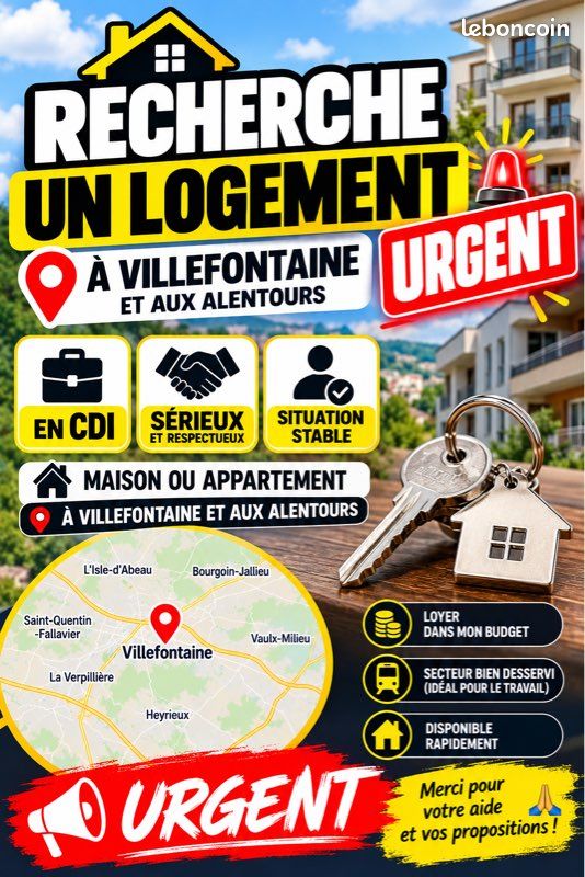Appartement 2 pièces 35 m² · à Villefontaine · 35 m² · 550 €/mois