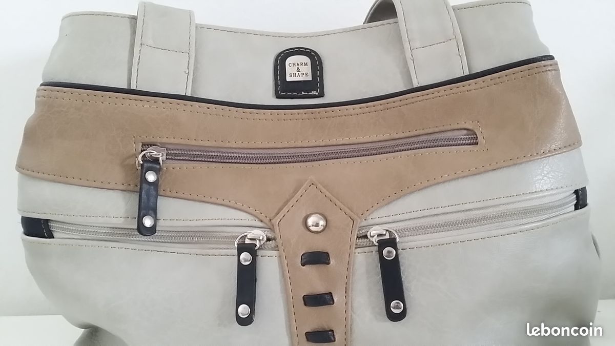 Sac avec anses/bandoulières simili-cuir poches marque Charp&Shape (image 6)