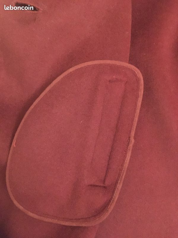 Manteau long bordeaux OPDV – chic & intemporel – T1 (36/38) (image 7)