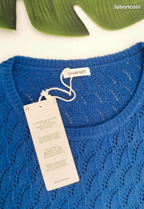 Pull maille ajourée - Damart - Rose - - nu