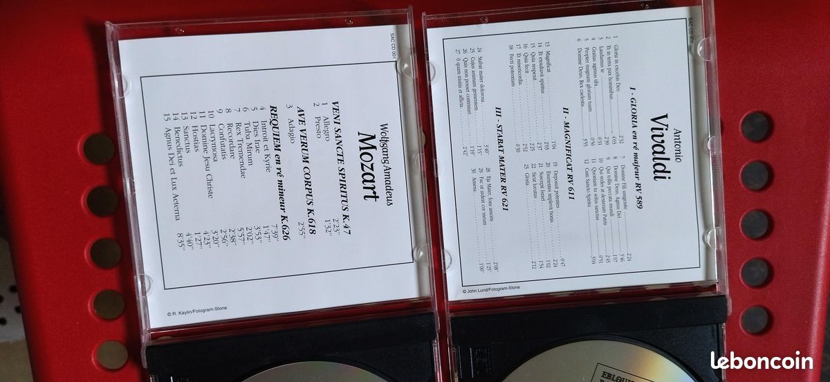 2 CD Musique Sacrée Mozart et Vivaldi Editions Atlas (image 3)