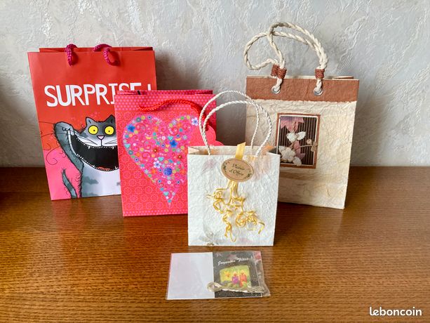 Petit Sac Cadeau En Feutre 18 X 20 Cm Cuillère En Bois De Cerf à