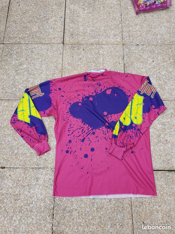 Maillot Cycliste Vintage Axosport AXO Années 90 - Taille S-M (50cm Poitrine)