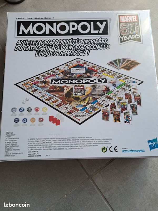 Jeu neuf monopoly marvel 80 ans (image 2)