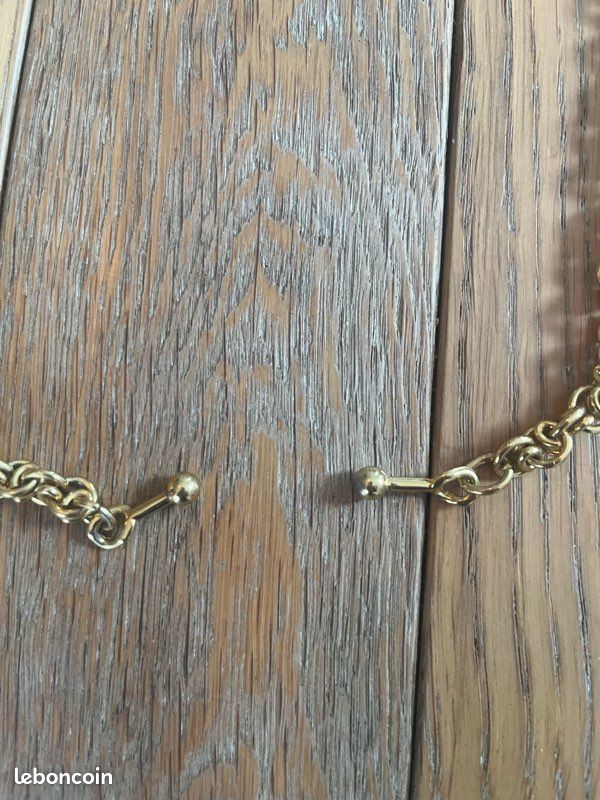 Chaine De Montre Gousset Vintage En Métal - Pièce D'occasion Authentique