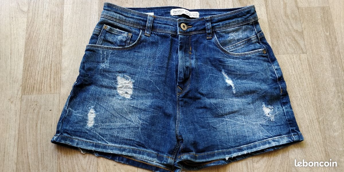 Short jeans destroy 38/M/10 bershka (image 1)