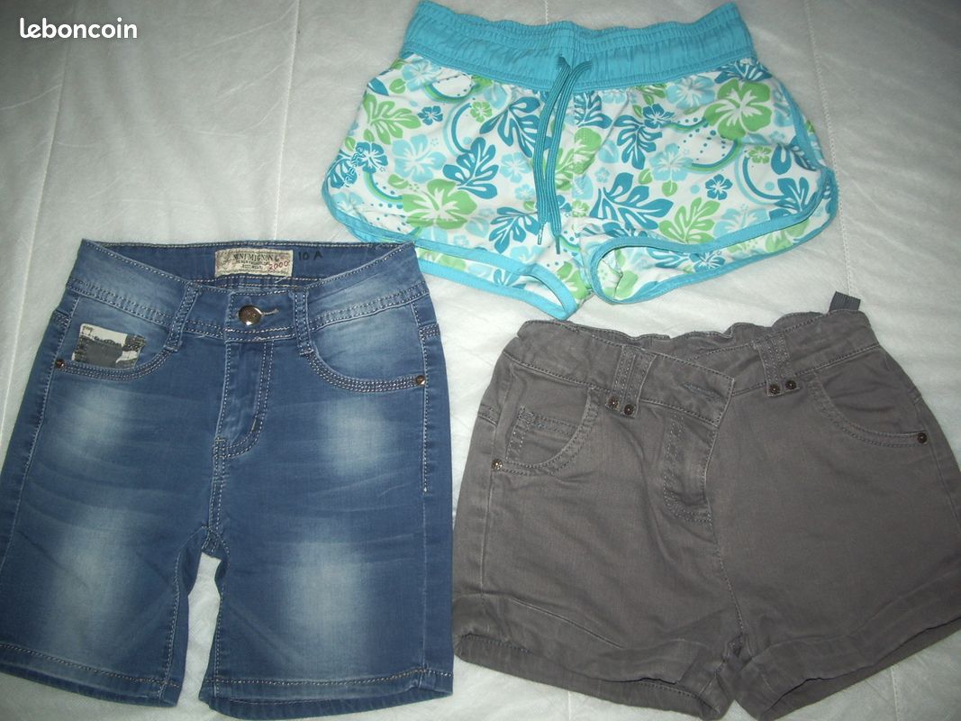 Lot de 2 shorts 10 ans fille (lot 10-11) (image 1)