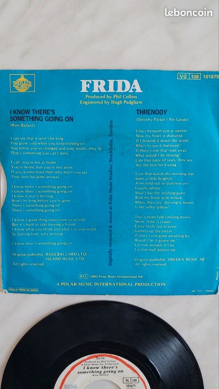 Vinyle 45Tours Frida Abba i know there's something going on threnody (image 5)