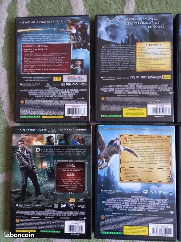 LOT de 11 DVD HARRY POTTER dont 3 COFFRETS de 2 DVD Editions Spéciales TARIFS à l'unité de 6 à 10 euros INFOS dans DESCRIPTIF OFFRE SPECIALE pour l'achat du LOT / bobp (image 6)