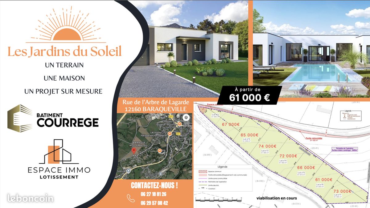 Terrain 805 m² · à Baraqueville · 805 m² · 61 000 €