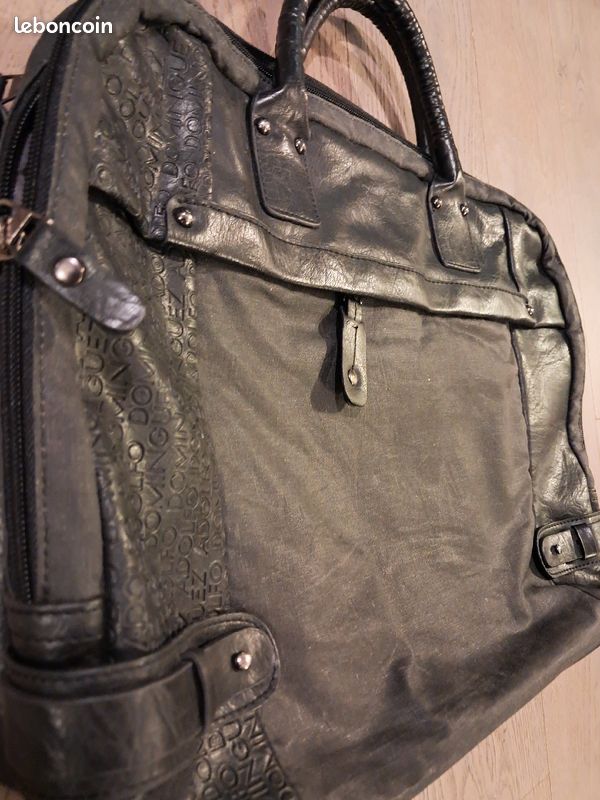 Sac / sacoche Adolfo Domingez cuir noir (image 2)