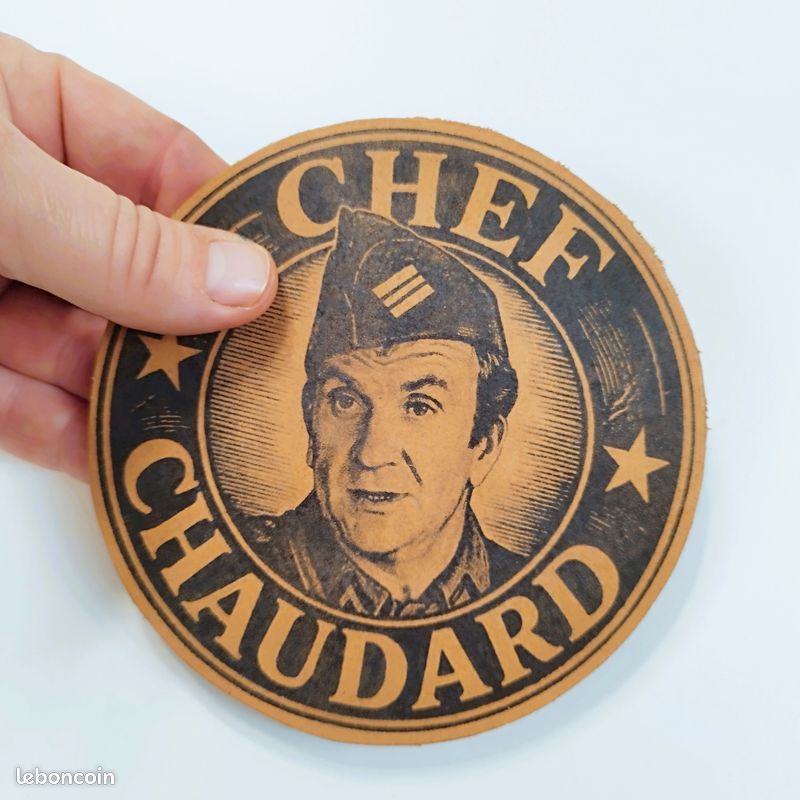 Écusson "Chef Chaudard" en cuir véritable (image 2)