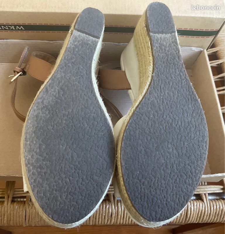 Chaussures talon compensé en corde San Marina blanc quasi neuve (image 8)