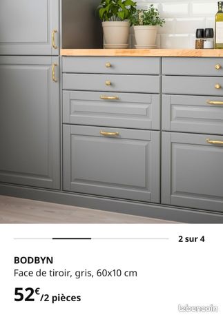 Porte IKEA BODBYN Gris 30x80 Cm - Neuve, Emballage D'origine