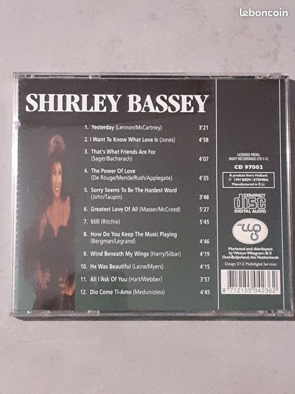 CD jazz / Shirley BASSEY (image 3)