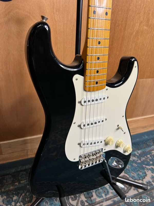 Fender stratocaster st-std – look « ’57 reissue » – black (1997-2000) (image 2)