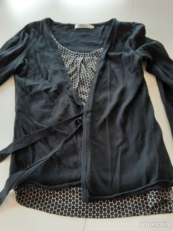 Petit haut gilet et tee shirt comptoir des cotonniers taille m (image 1)