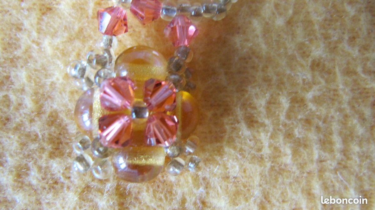 Lot de 2 pendentifs en perles colorées (image 5)