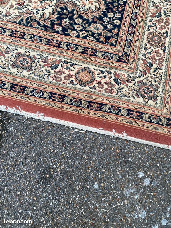 Grand tapis persan bordeaux en laine Khorassan 250x350cm (image 5)
