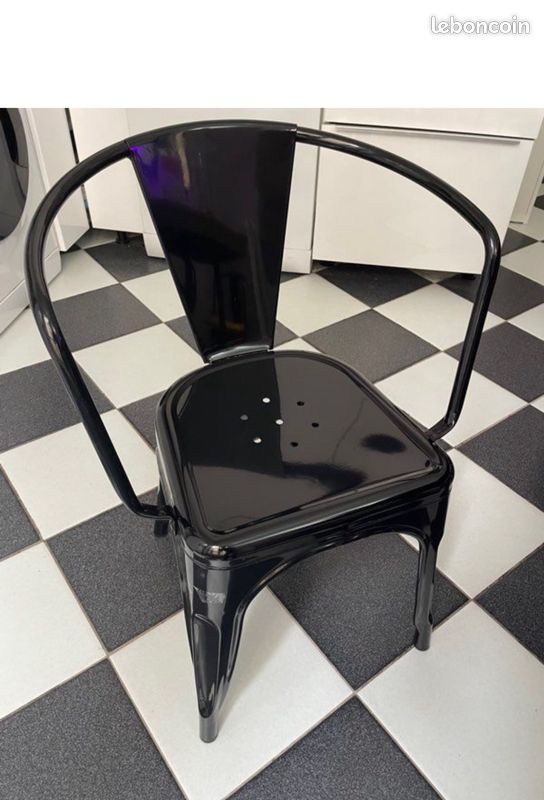 Lot 6 fauteuils métal noir indus Neufs (image 1)
