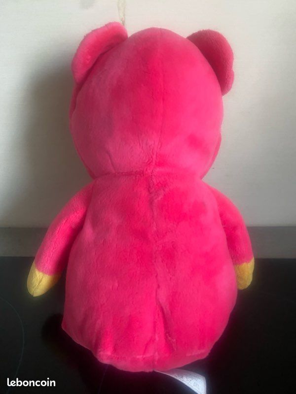Winnie l’Ourson : peluche rose avec grenouillère 35 cm (image 3)
