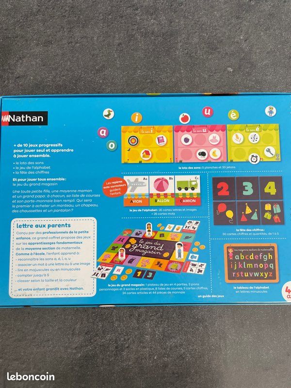 Nathan Coffret Éducatif Moyenne Section 4 Ans - Plus De 10 Jeux Progressifs Alphabet, Chiffres Et Sons