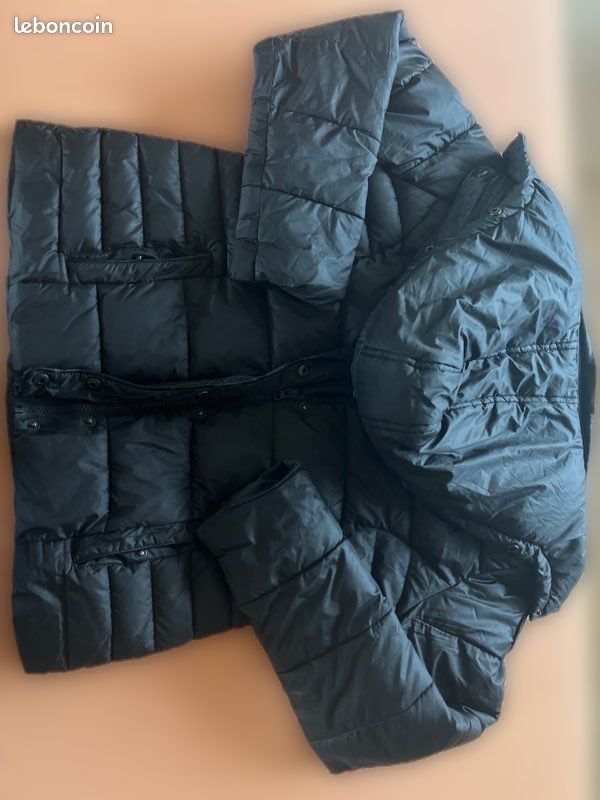 Manteau Noir Kaporal Avec Laine - Taille S - Neuf Avec Étiquettes (143€)